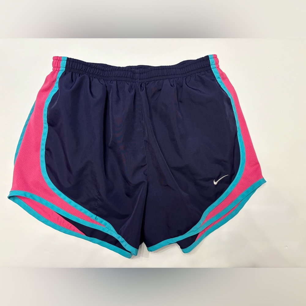 Nike Women's Navy, Teal‎ and Pink  Athletic Shorts